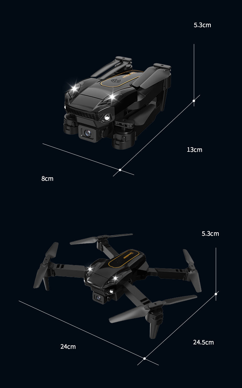 Dron con cámara gran angular y funda