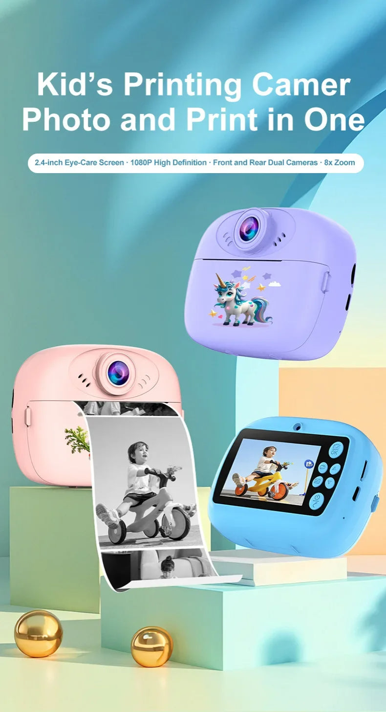 Cámara de fotos instantánea para niños