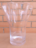 Jarrón grande de cristal ondulado – Diseño elegante – 28 cm