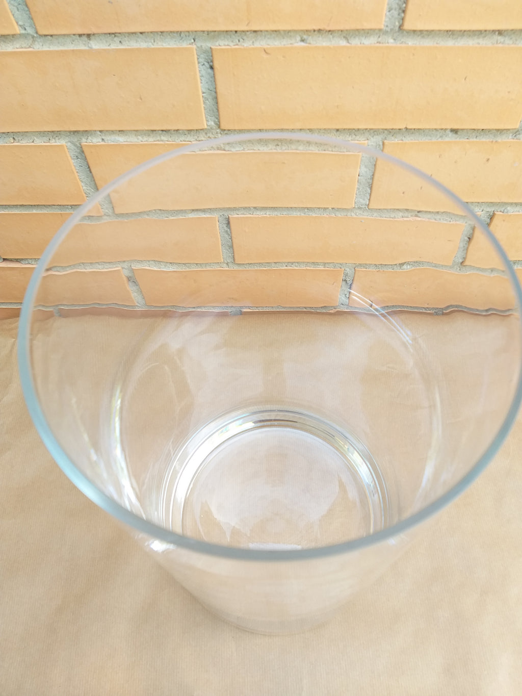 Jarrón grande de cristal transparente 35 cm alto – Diseño moderno elegante