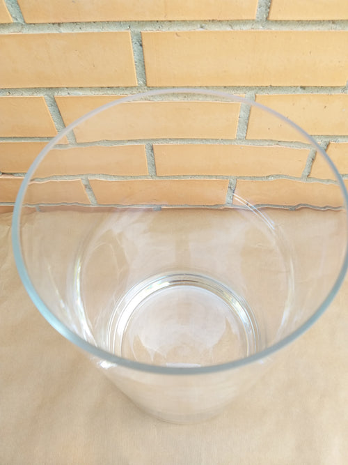 Jarrón grande de cristal transparente 35 cm alto – Diseño moderno elegante