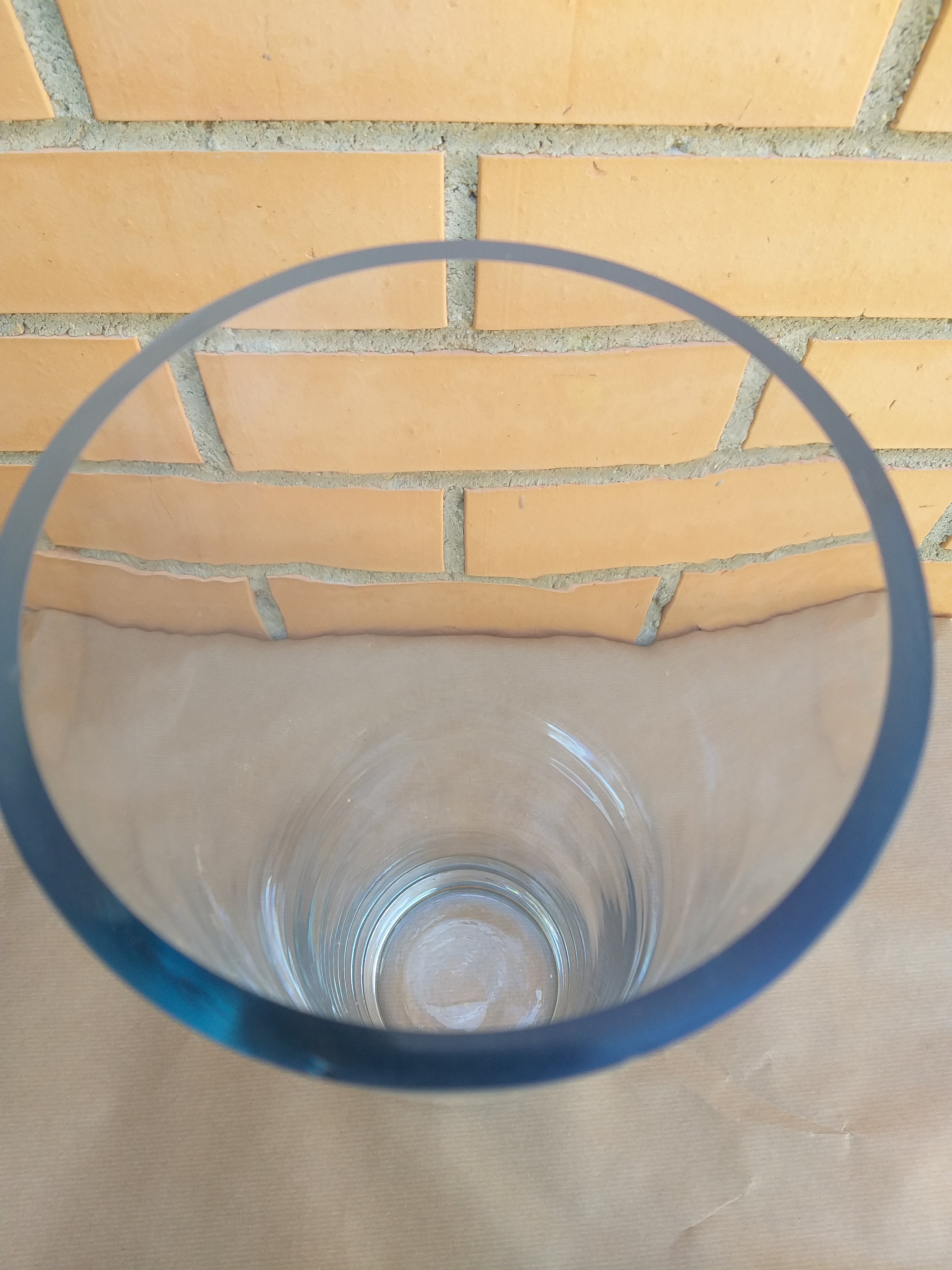 Jarrón alto de cristal transparente 38 cm – Diseño moderno elegante