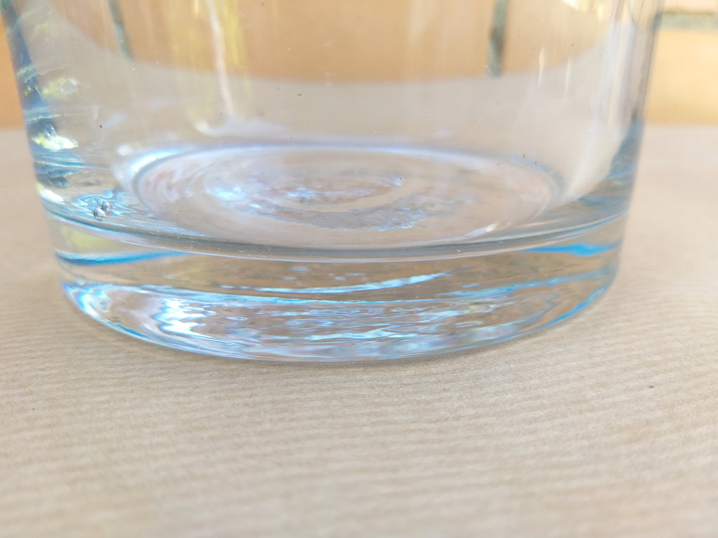 Jarrón alto de cristal transparente 38 cm – Diseño moderno elegante