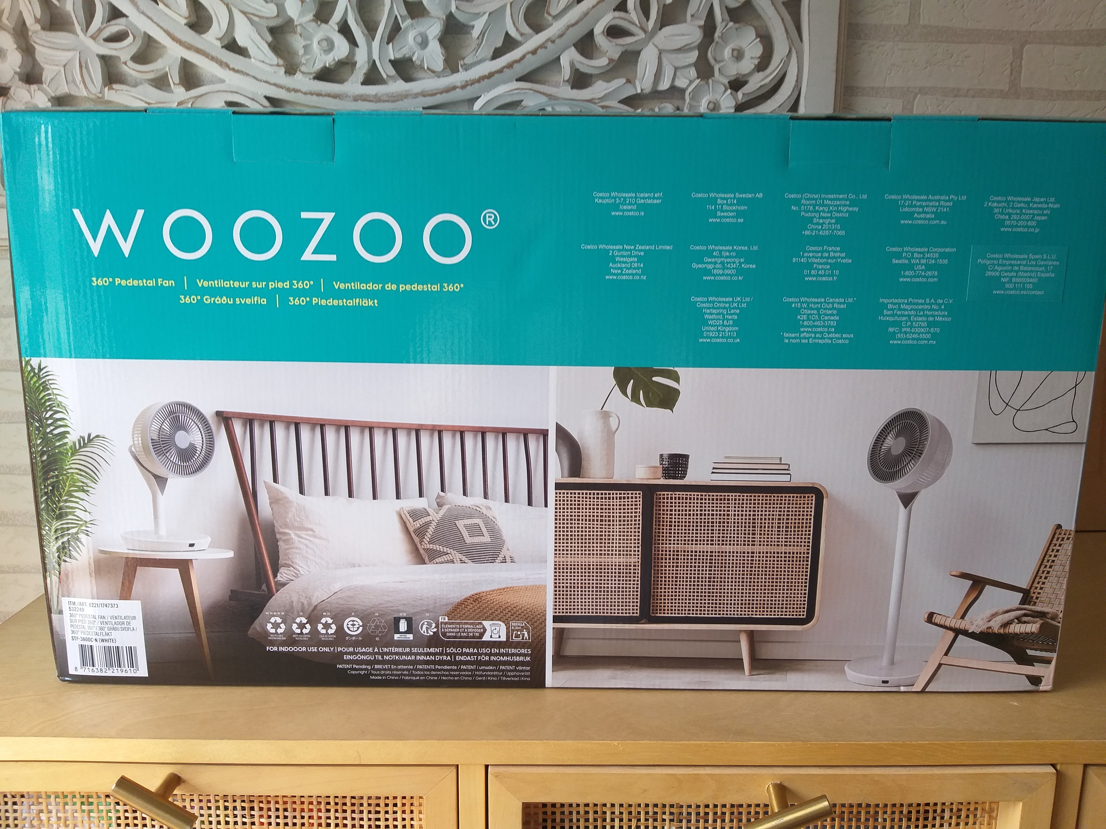 Ventilador Inteligente WOOZOO 360° regulable alturasy  con Mando a Distancia