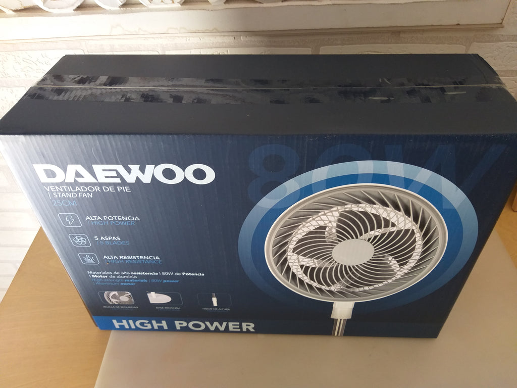 Ventilador de Pie Daewoo DW9001 80W – Potencia y Frescura para tu Hogar