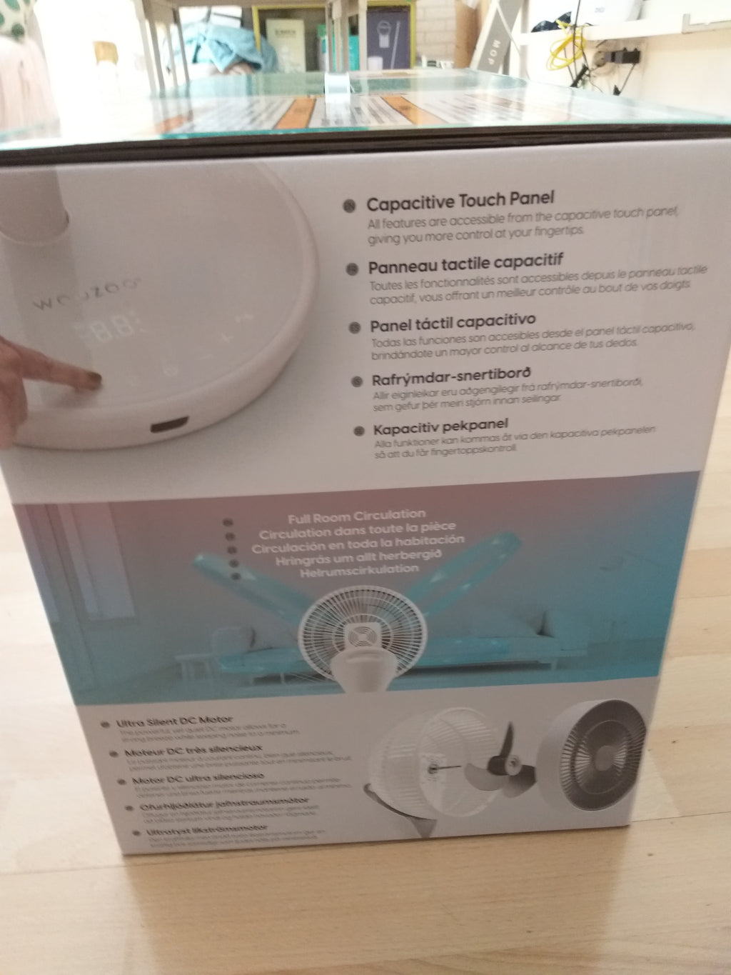 Ventilador Inteligente WOOZOO 360° regulable alturasy  con Mando a Distancia