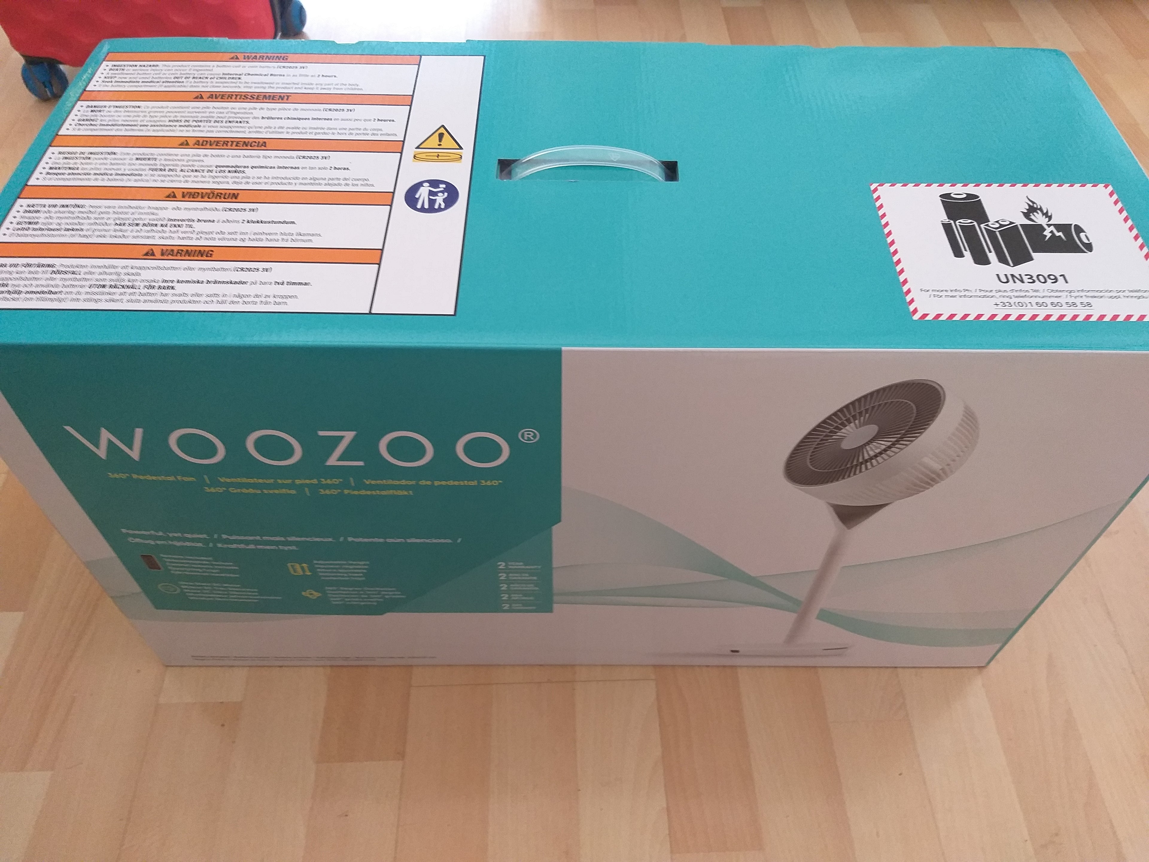 Ventilador Inteligente WOOZOO 360° regulable alturasy  con Mando a Distancia