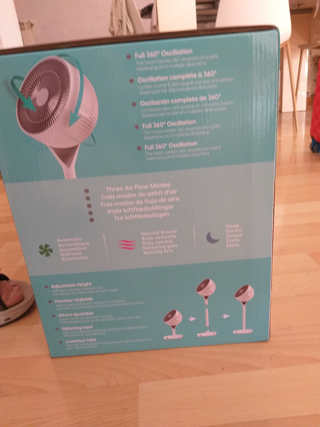 Ventilador Inteligente WOOZOO 360° regulable alturasy  con Mando a Distancia