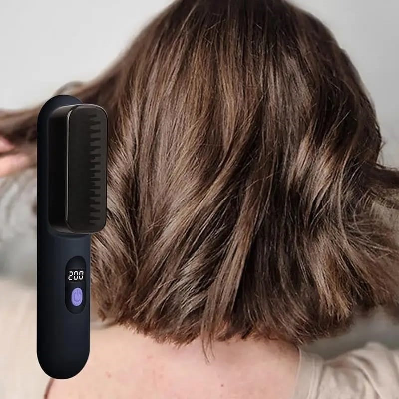 Cepillo alisador inalámbrico para el pelo