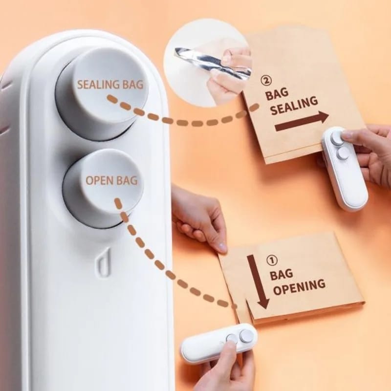 Mini sellador 2 en 1 recargable