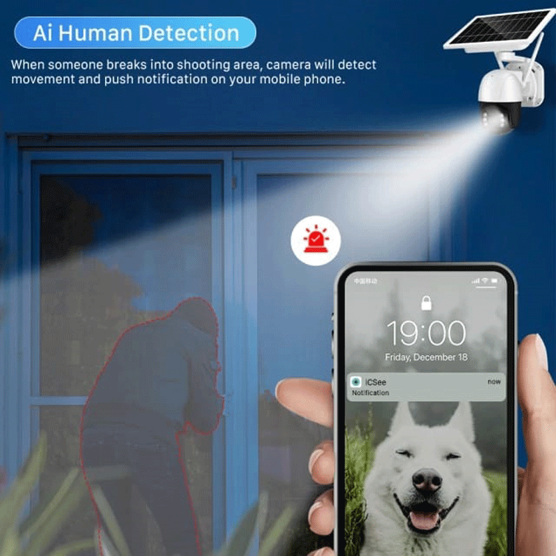 Camara vigilancia solar Wifi para exteriores
