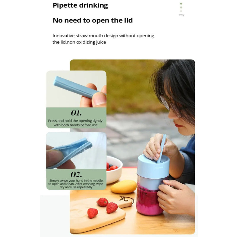 Licuadora con pajita portatil USB