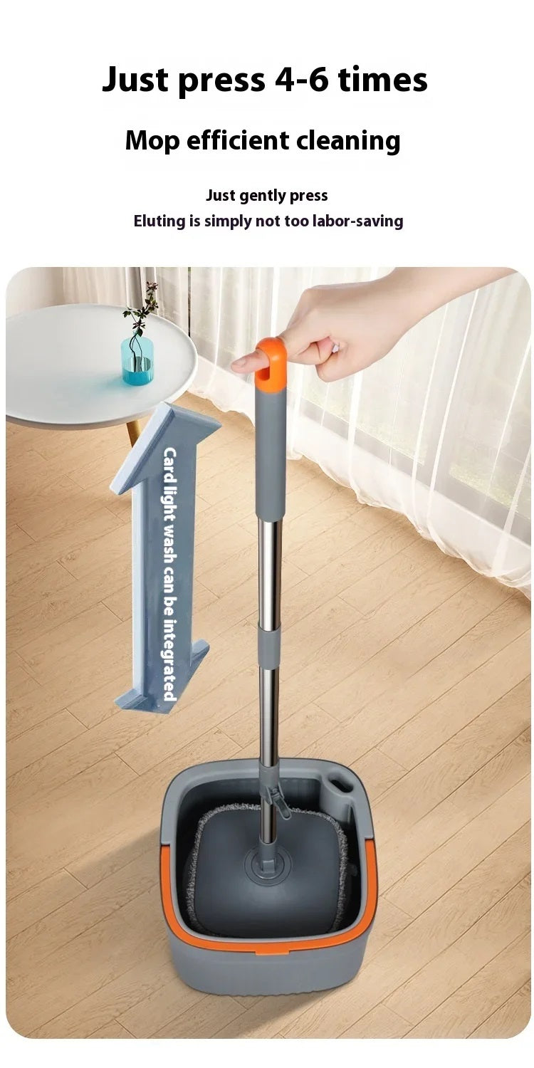 Mopa cuadrada giratoria con cubo de separación de aguas