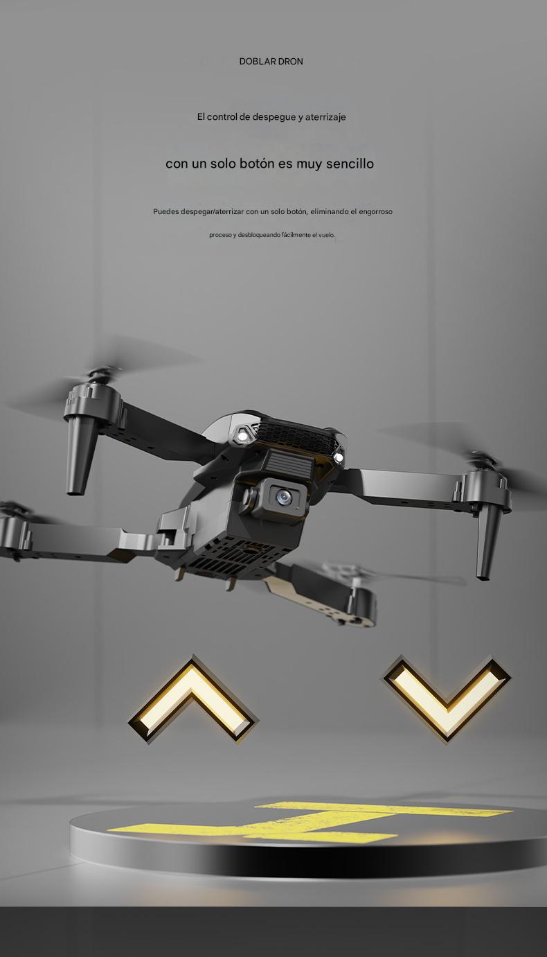 Dron con cámara gran angular y funda