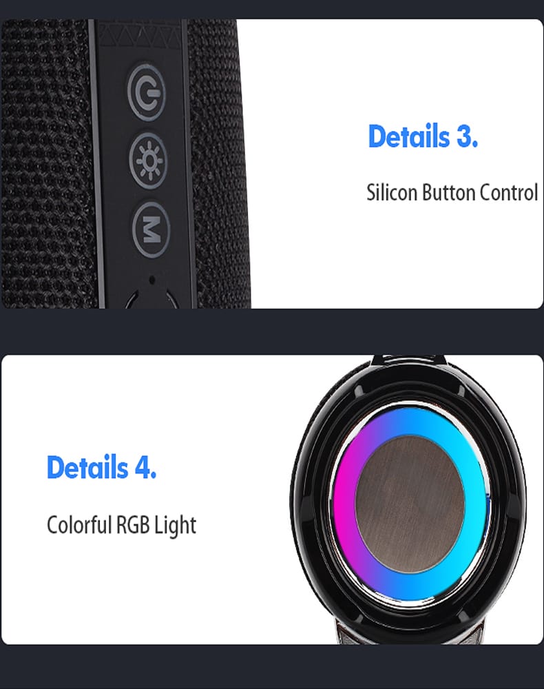Altavoces Bluetooth 5.0 – Sonido Potente y Portabilidad