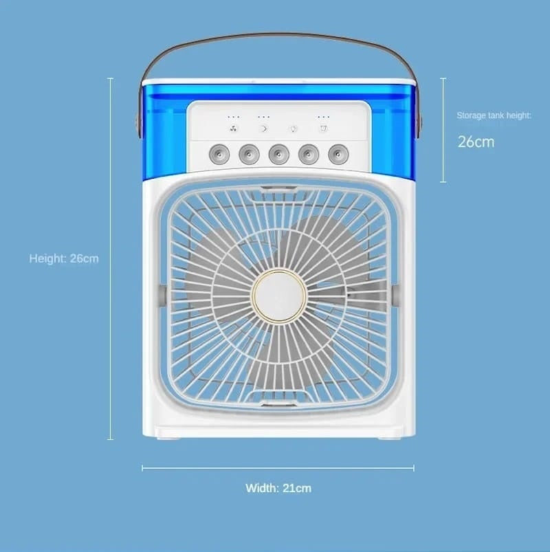 Ventilador al vapor de aire frío y luz RGB 600ml