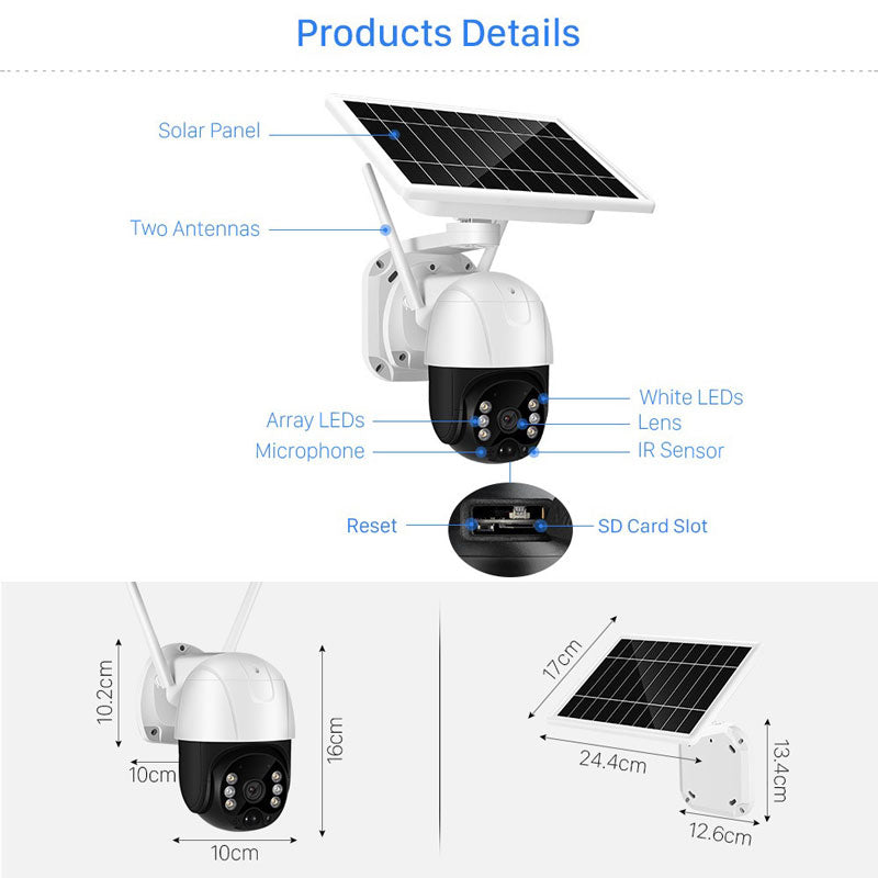 Camara vigilancia solar Wifi para exteriores