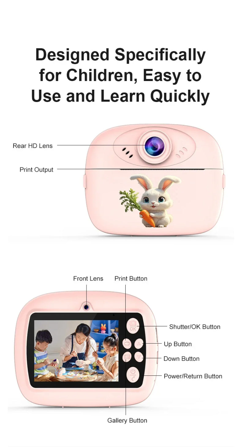 Cámara de fotos instantánea para niños