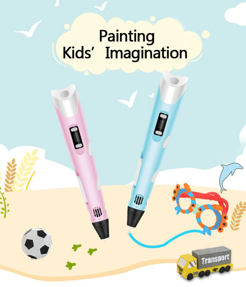Bolígrafo 3D para niños con pantalla LED