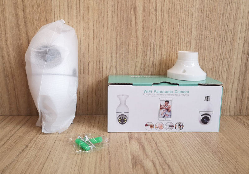 Cámara vigilancia wifi con forma de bombilla