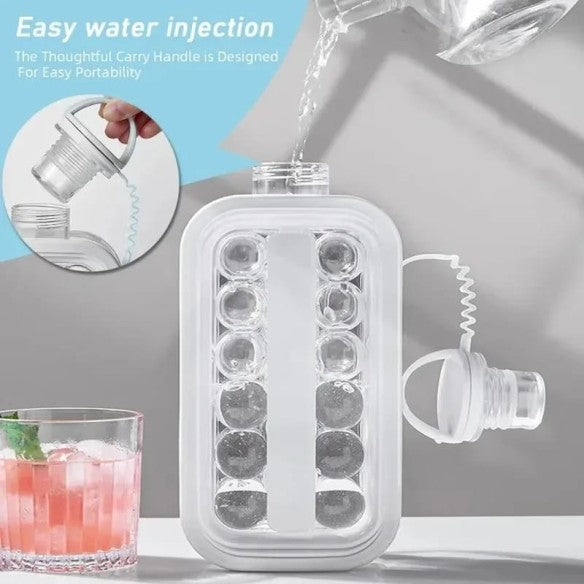 Cubitera en forma de botella portátil