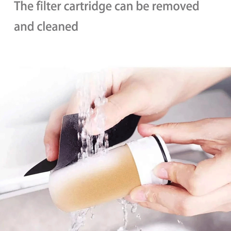 Purificador de agua para grifo.el filtro es lavable.