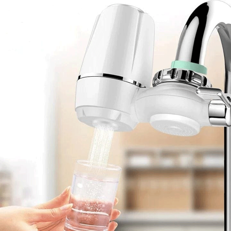 Purificador de agua para grifo.el filtro es lavable.