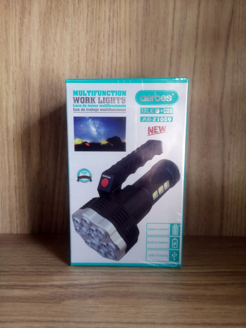 Linterna LED recargable13 led. Potente
