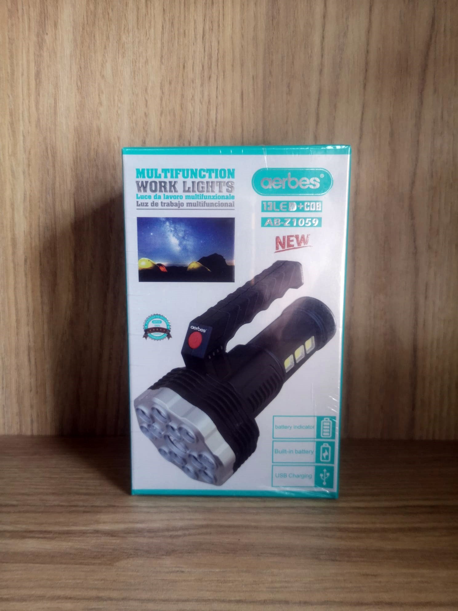 Linterna LED recargable13 led. Potente