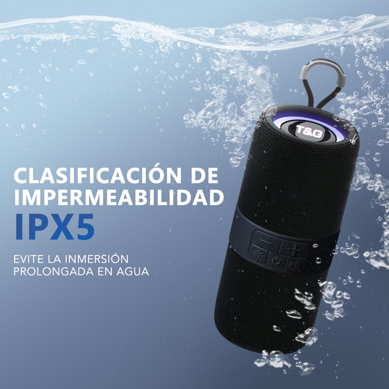 Altavoz Portátil Multifunción – Sonido Potente y Conexión Versátil