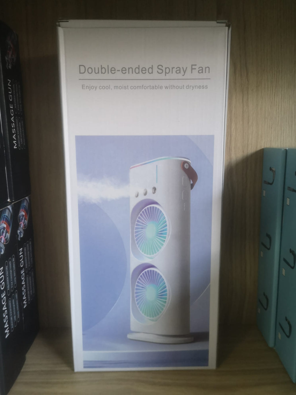 Ventilador torre RGB con doble cabezal luces LED