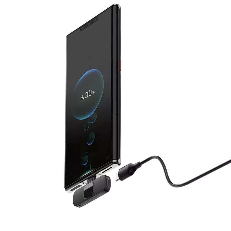Mini micrófono inalámbrico con 2 adaptadores