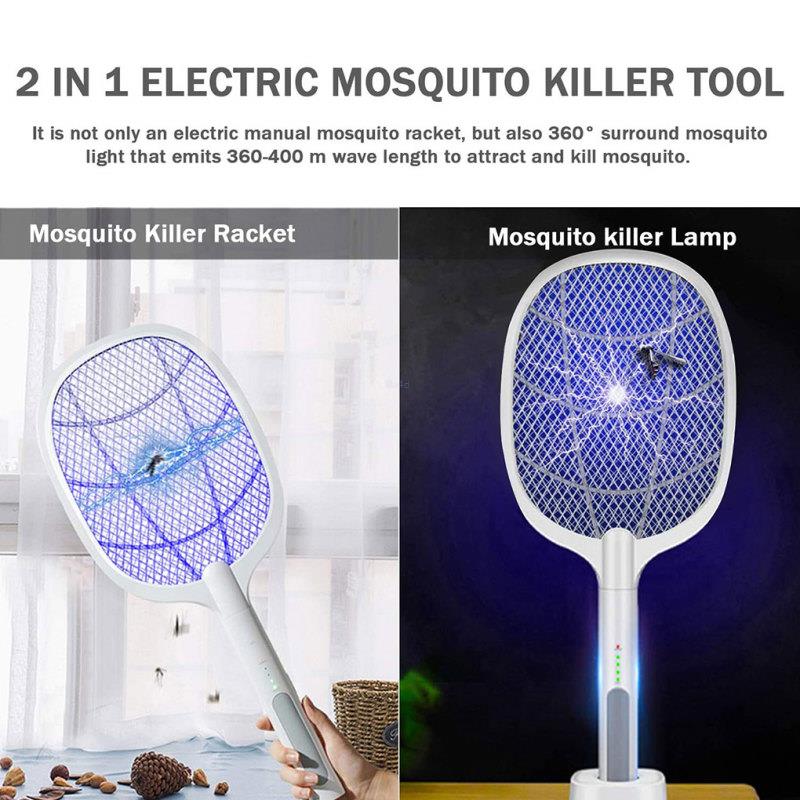 Raqueta matamosquitos eléctrica