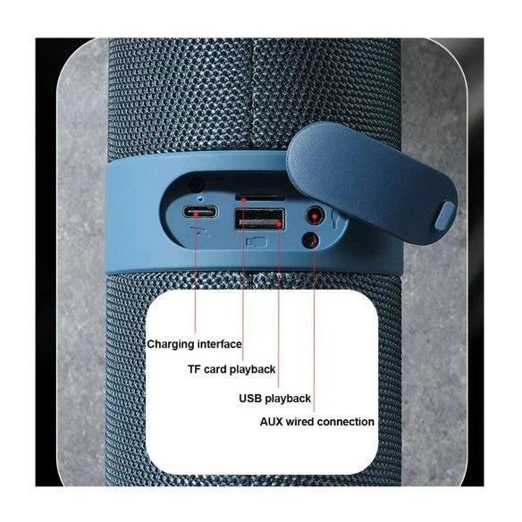 Altavoz Portátil Multifunción – Sonido Potente y Conexión Versátil