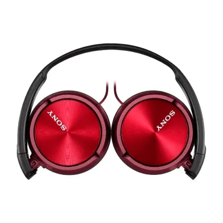 Auriculares Sony MDR-ZX310AP Rojo – Diseño Plegable Giratorio, Micrófono Integrado y Graves Potentes