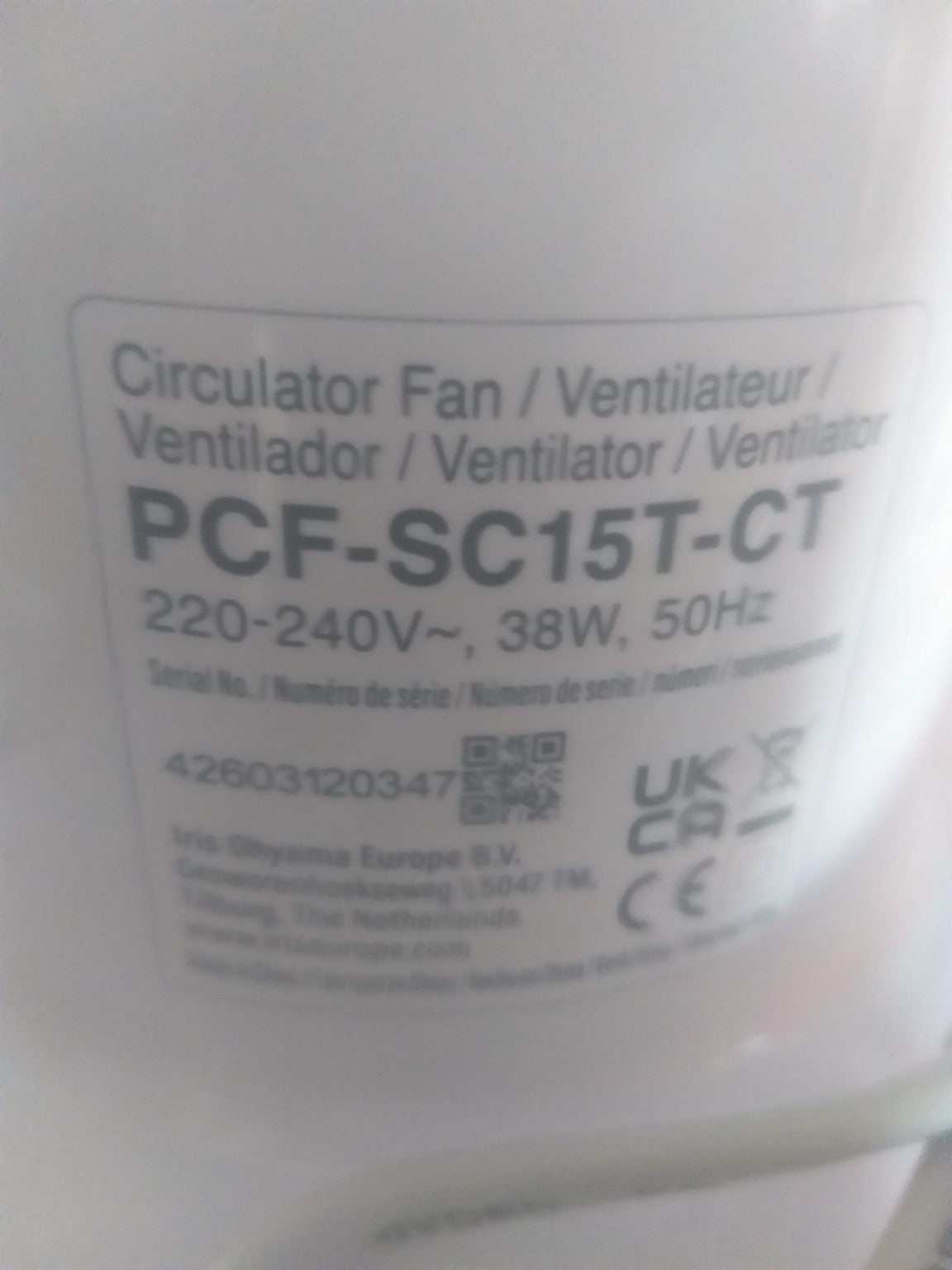 Ventilador circulador Woozoo con mando a distancia