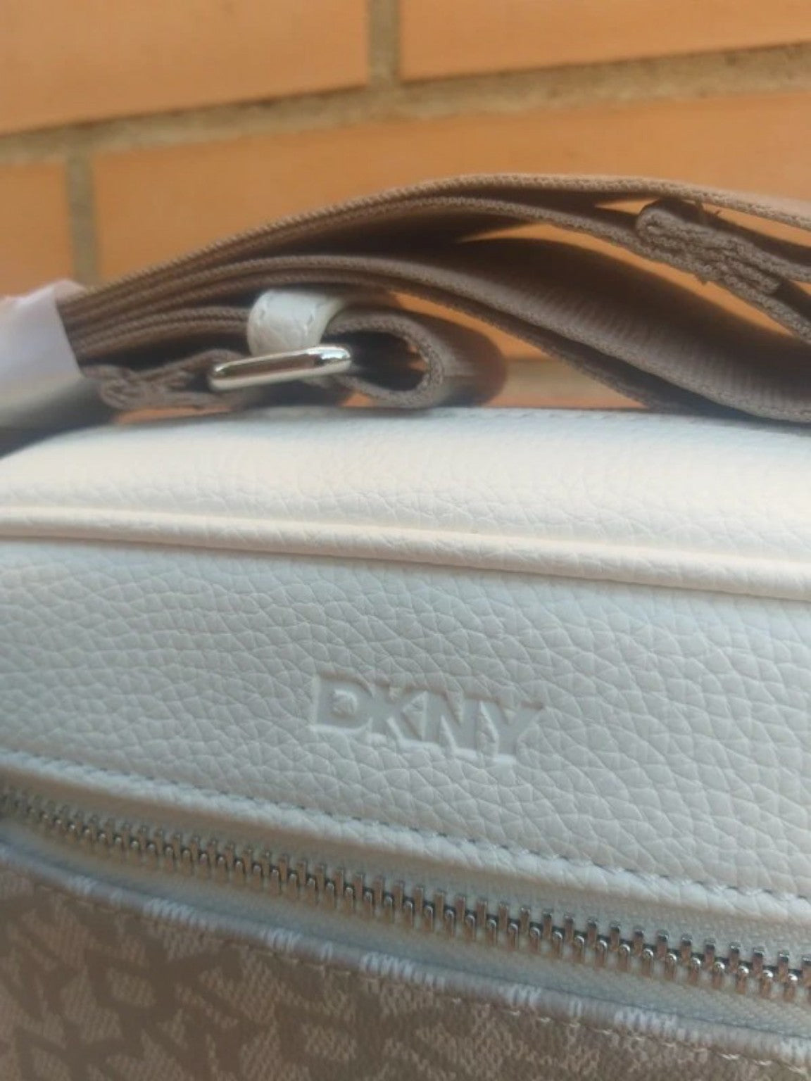 Bolso bandolera DKNY original blanco/beige