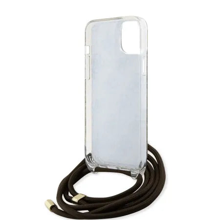 Funda Guess Crossbody para iPhone 15 / 14 / 13 – Colección 4G Print con Cordón – Marrón
