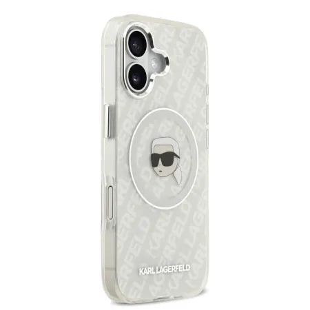 Funda Karl Lagerfeld para iPhone 17 - MagSafe - Gris - Karl Pattern & Avatar Logo