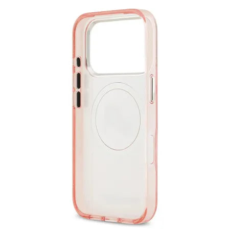 Funda Karl Lagerfeld para iPhone 17 Pro Max - MagSafe - Rosa Glitter - Logo K&C