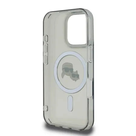 Funda Karl Lagerfeld para iPhone 16 Pro Max - Transparente Magsafe IML Metal Icon