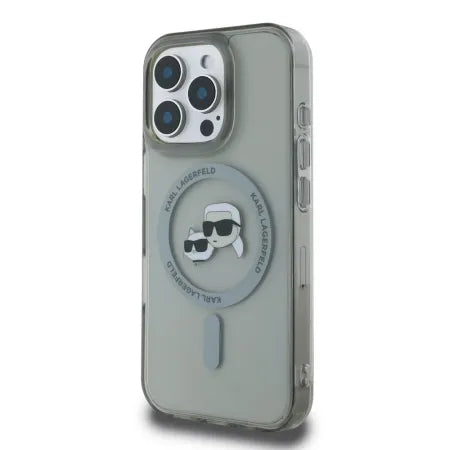 Funda Karl Lagerfeld para iPhone 16 Pro Max - Transparente Magsafe IML Metal Icon