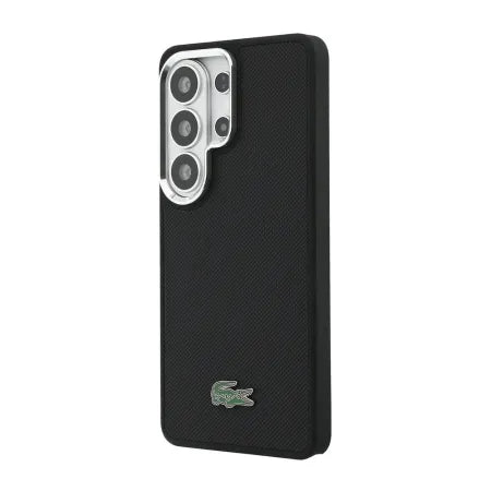 Funda Lacoste Premium para Samsung S26 Ultra - MagSafe - Bordes Metálicos - Petit Pique Negro