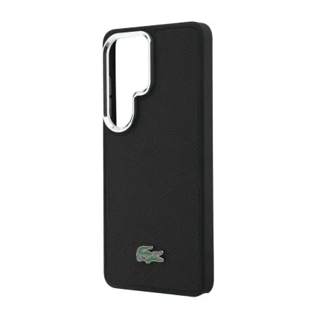 Funda Lacoste Premium para Samsung S26 Ultra - MagSafe - Bordes Metálicos - Petit Pique Negro