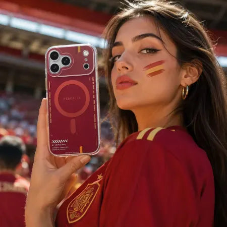 Funda Premium PEAKZOOC Edición Limitada España 2026 | Híbrida TPU+PC con MagSafe para iPhone