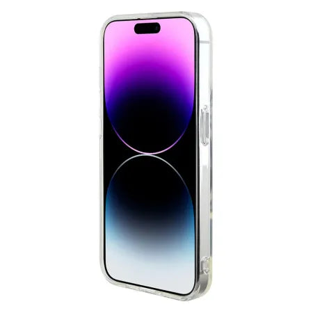 Funda Rígida Karl Lagerfeld para iPhone 15 - Transparente Ikonik Monogram Blanco