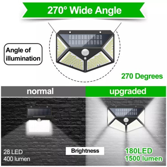 Lampara luz solar con sensor movimiento.. potente