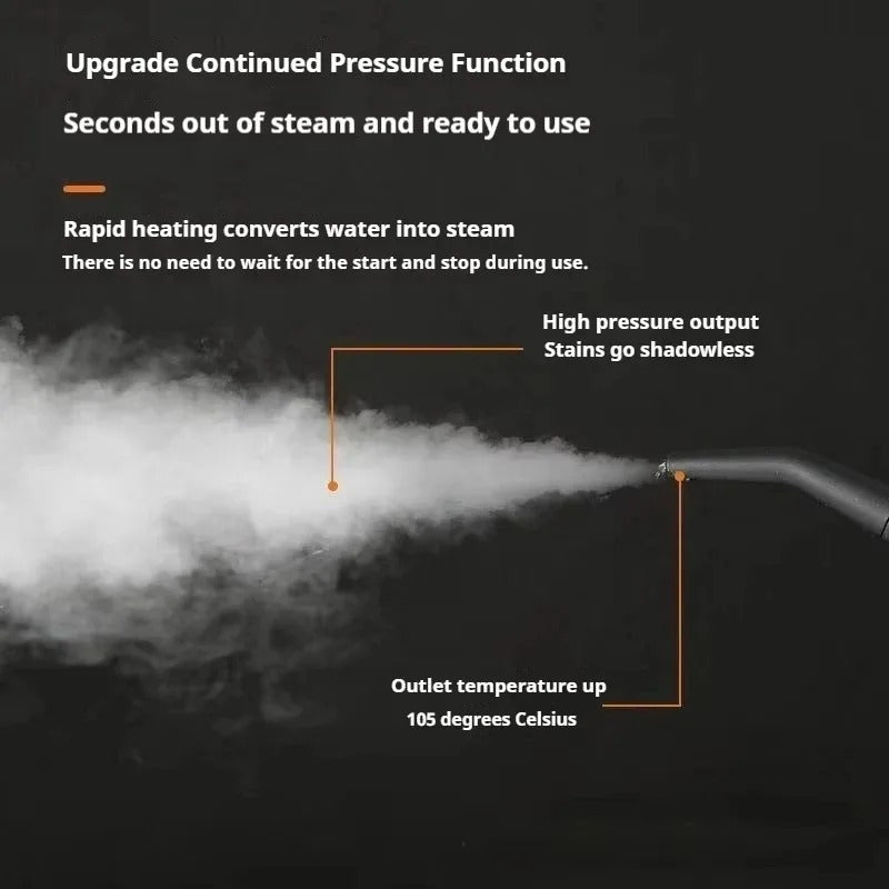 Limpiador de vapor portátil 2500W. 105 °C