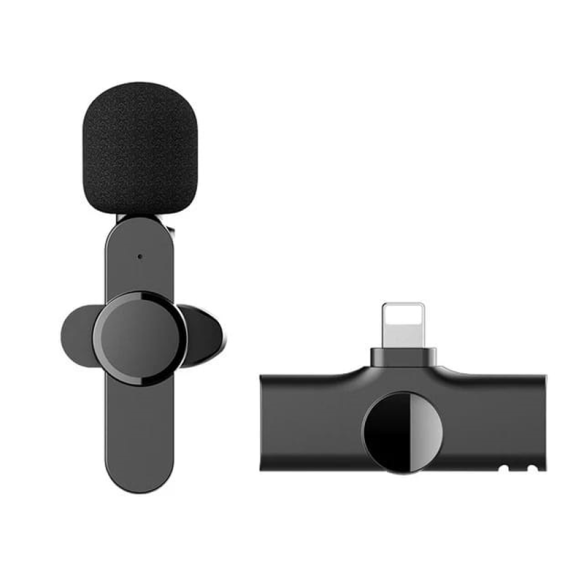 Mini micrófono inalámbrico con 2 adaptadores