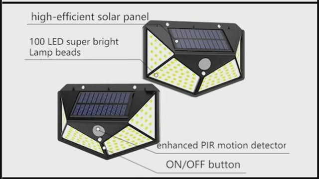 Lampara luz solar con sensor movimiento.. potente